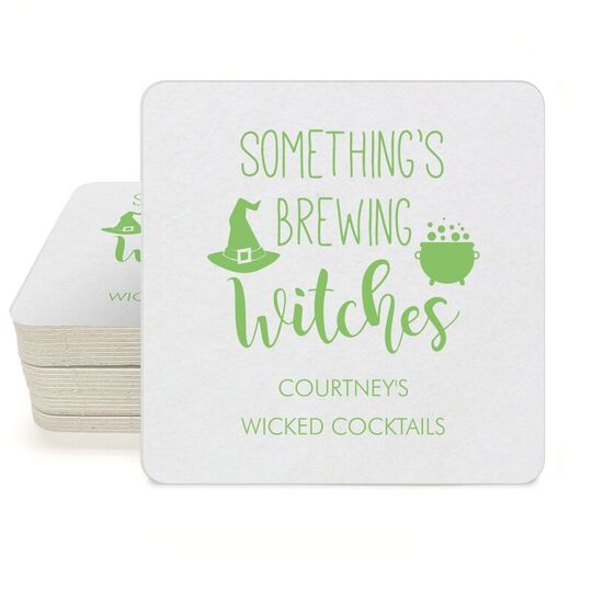 Something's Brewing Witches Square Coasters